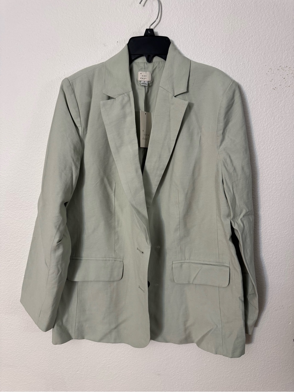 a new day Sage Green Single-Breasted Blazer